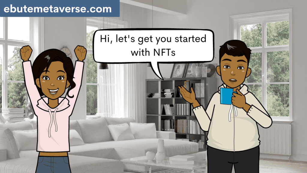 dark-skinned man, explaining our guide to getting started with NFTs for beginners
