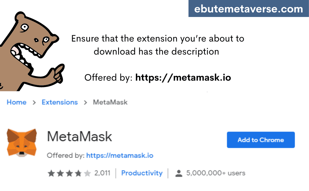 explanation of how to set up a metamask wallet on chrome