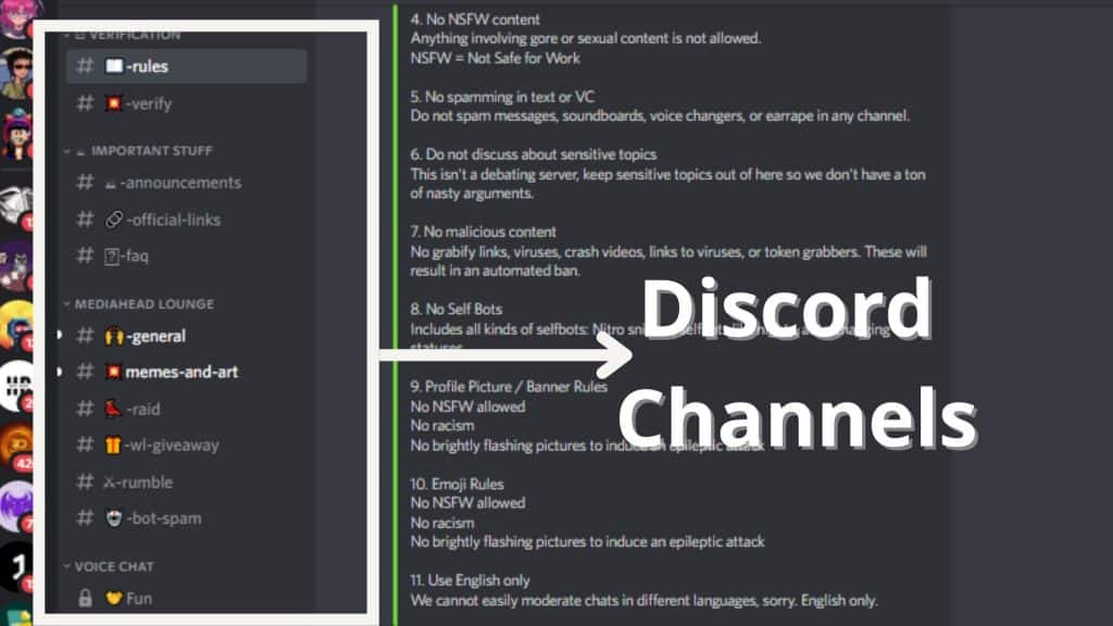 Example of Discord Channels for Your NFT Server