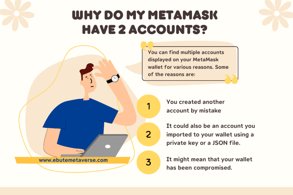 Illustration answering the question: why do my metamask have 2 accounts?