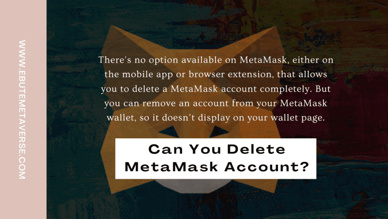 how to delete address off metamask