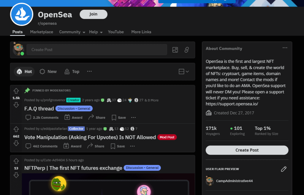 opensea subreddit