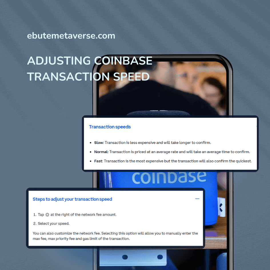 Adjusting coinbase transaction speed 1