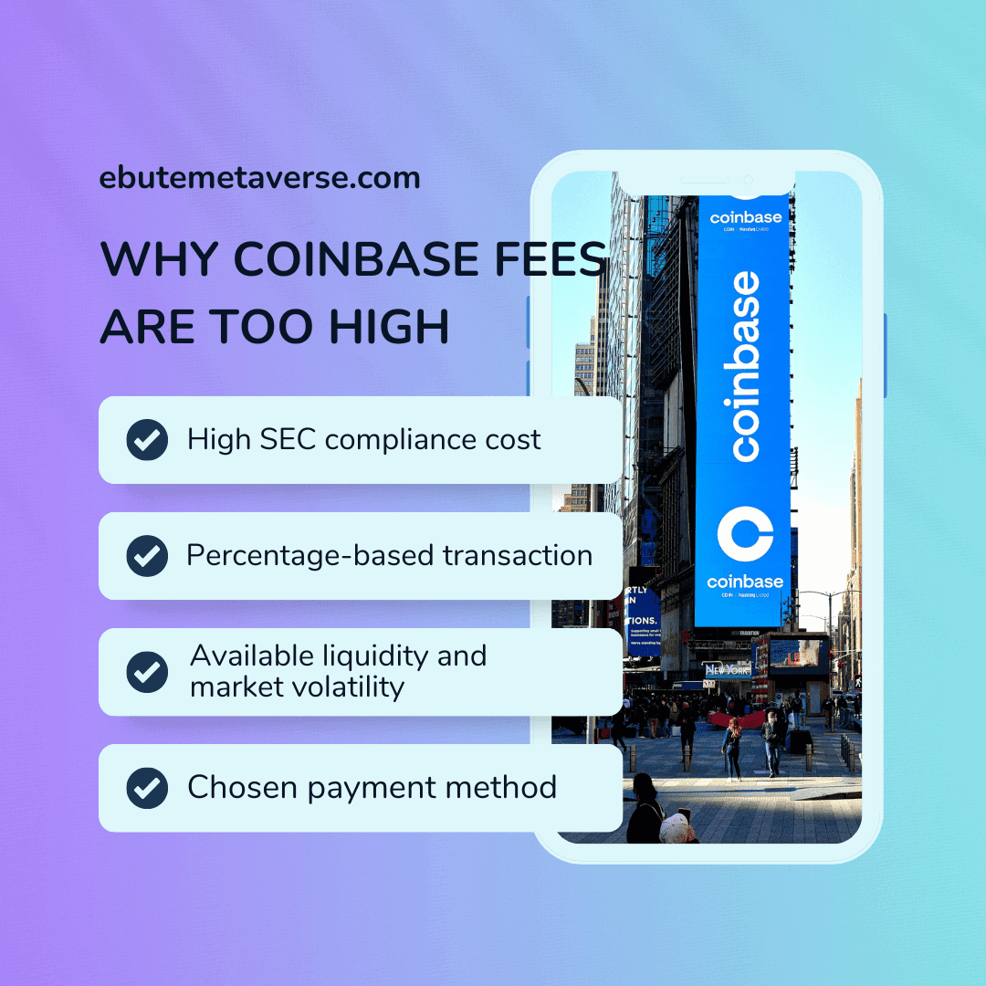 coinbase fees high