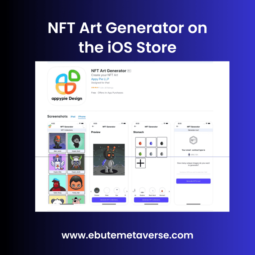 NFT Art Generator on the iOS Store 1